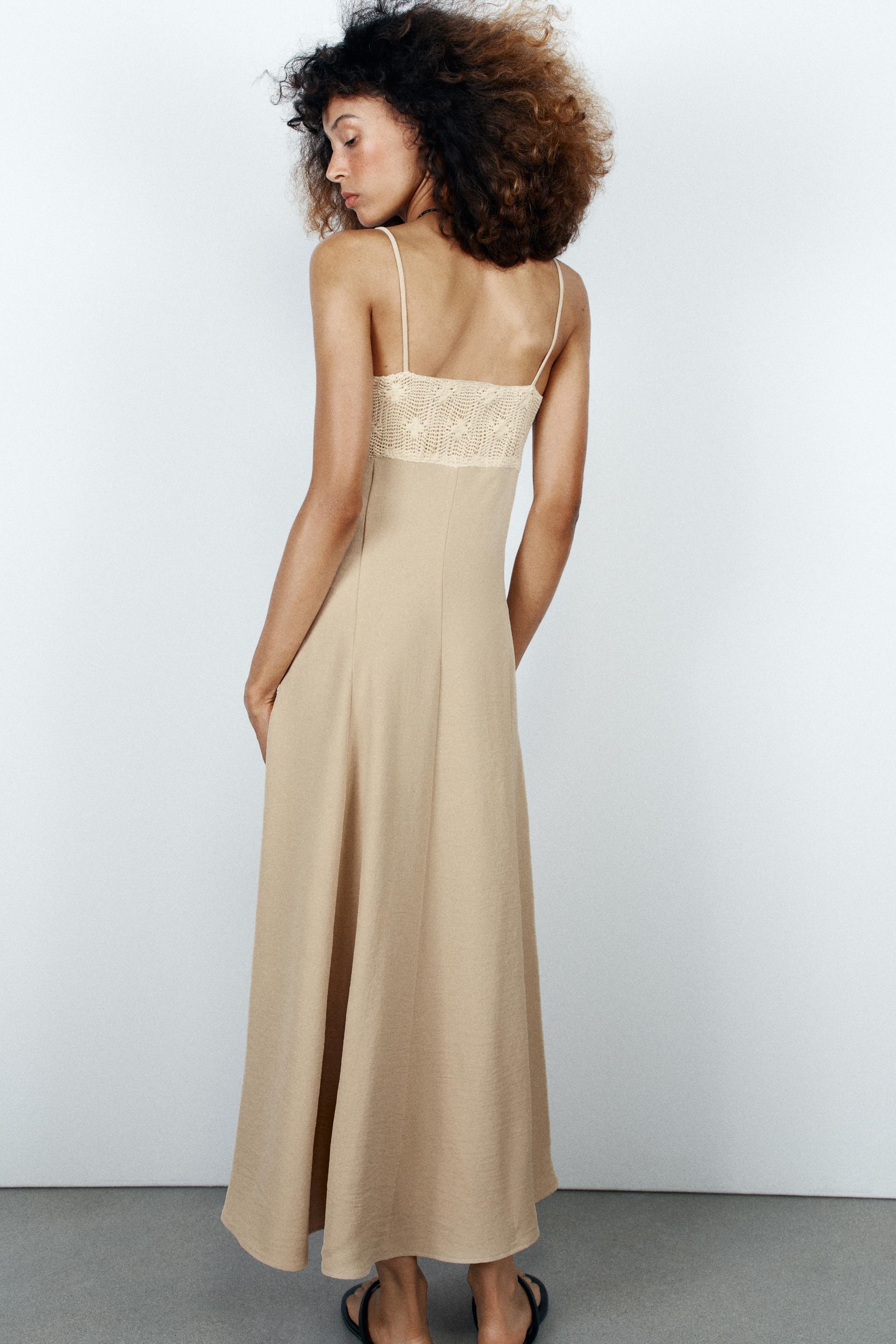 COMBINATION MIDI STRAPPY DRESS