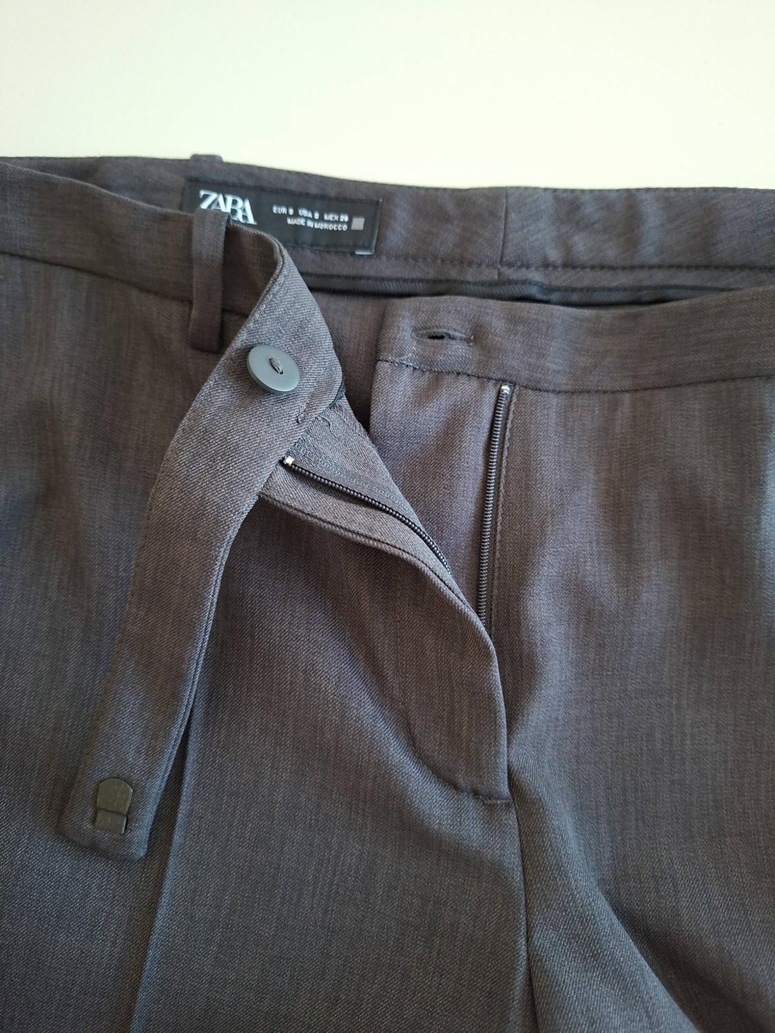 STRAIGHT-CUT MID RISE TROUSERS - Image 3