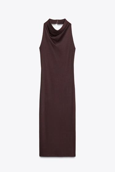 NECKHOLDER-MIDIKLEID - Braun von Zara