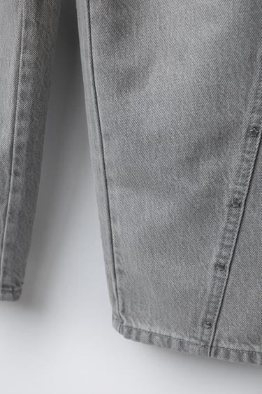 STAR WIDE-LEG JEANS - Grey by Zara - Image 3
