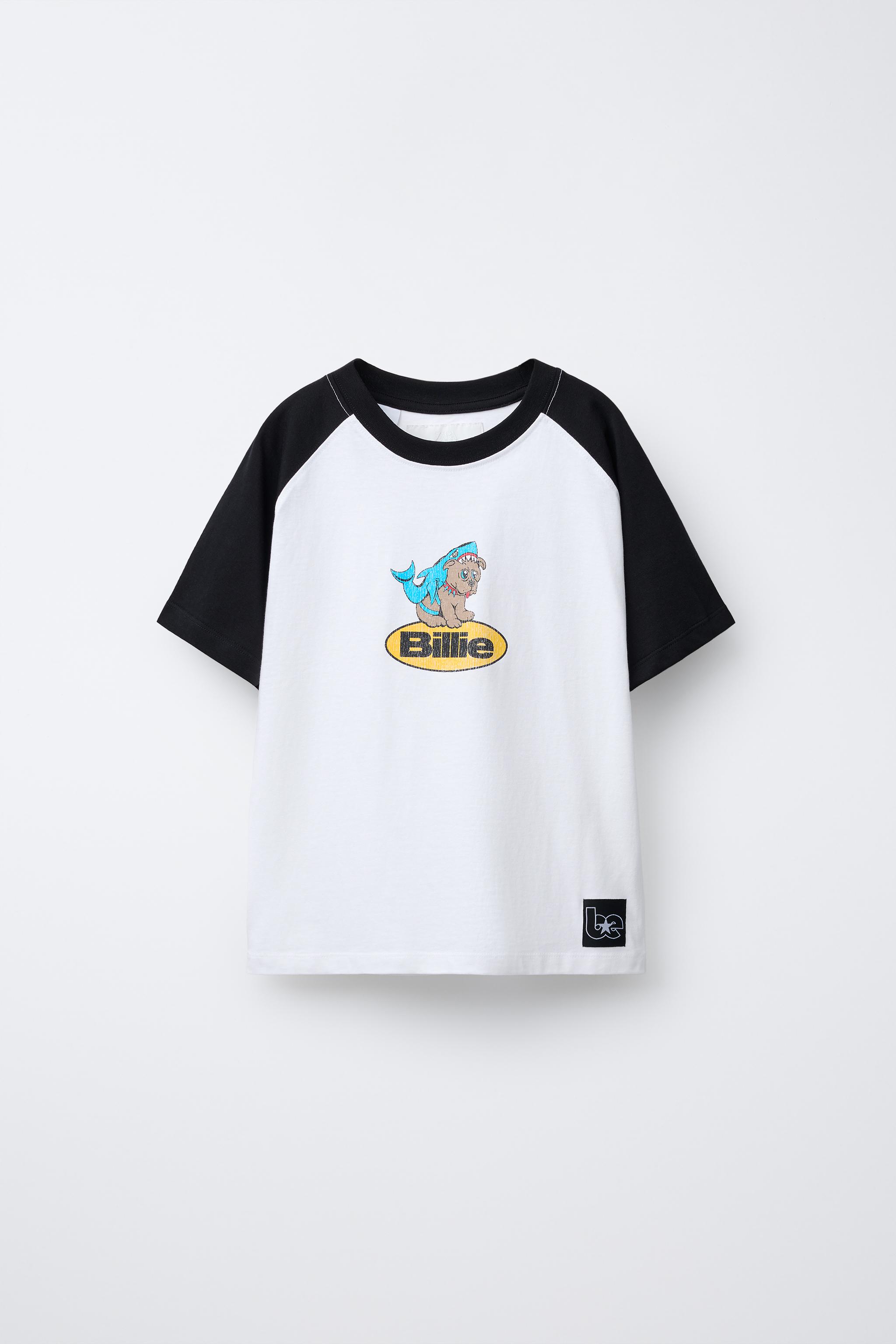 BILLIE EILISH ©プリントTシャツ - ホワイト/ブラック | ZARA