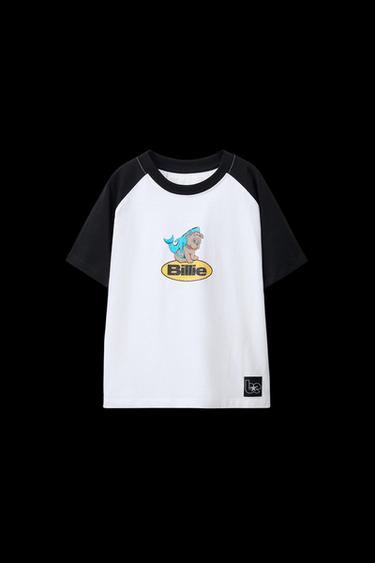 T-SHIRT MIT BILLIE ELISH ©-PRINT - Weiß / Schwarz von Zara - Bild 0