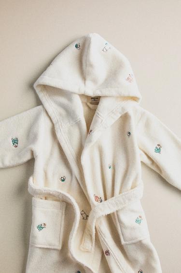 KIDS' DOG BATHROBE - Ecru by Zara