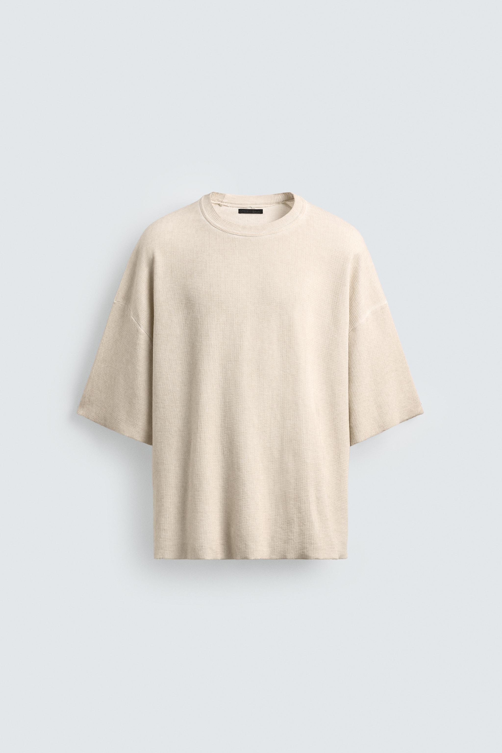 PRINTED KNIT T-SHIRT - Sand | ZARA United States