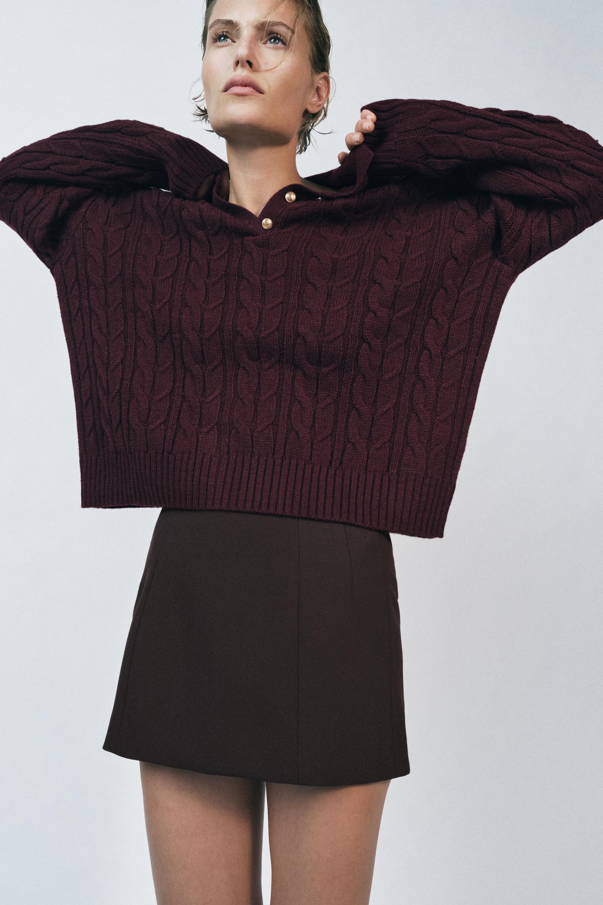ZW COLLECTION MINI SKIRT - Brown | ZARA United States