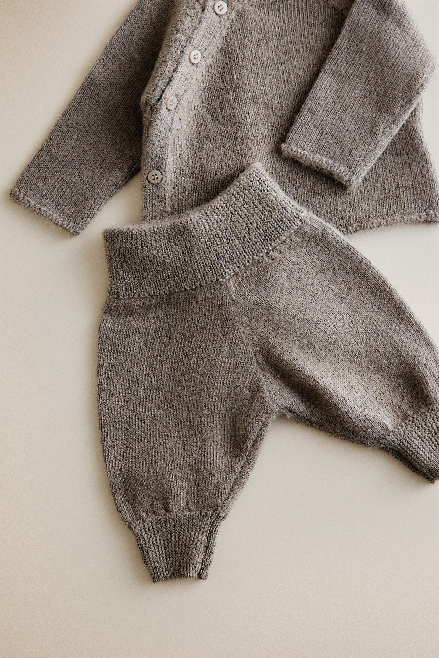 Леггинсы Zara Alpaca Leggings для малышей, цвет: Коричневый / Серо-коричневый — фото 5