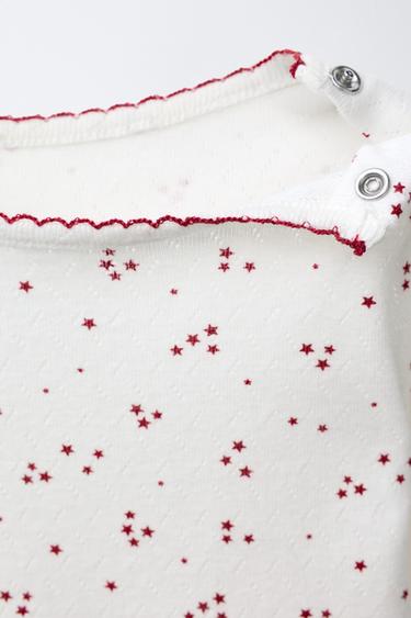 STAR BODYSUIT AND LEGGINGS SET - Ecru by Zara - Image 2