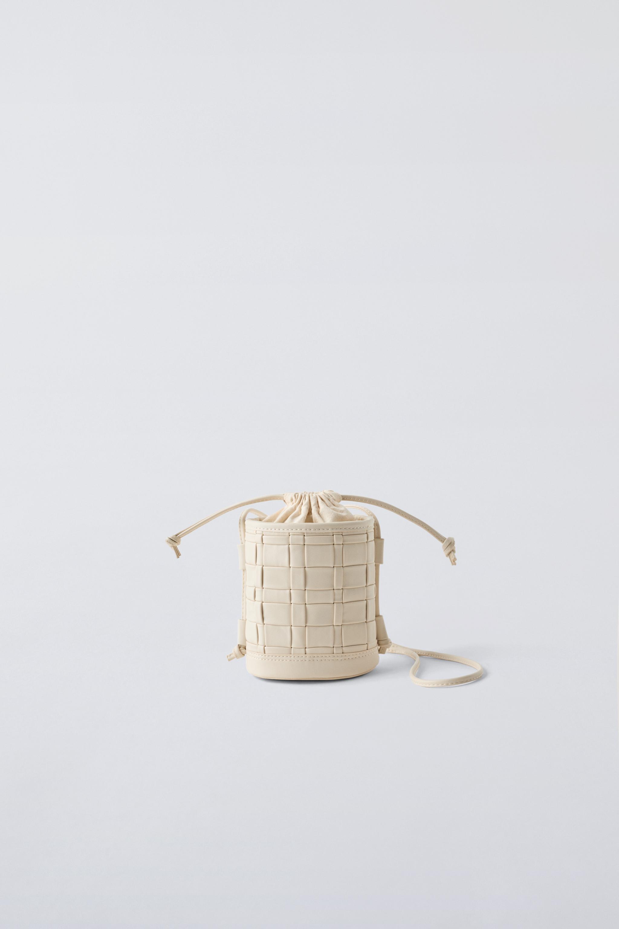 ZARA Crocheted sale Crossbody Bucket Bag