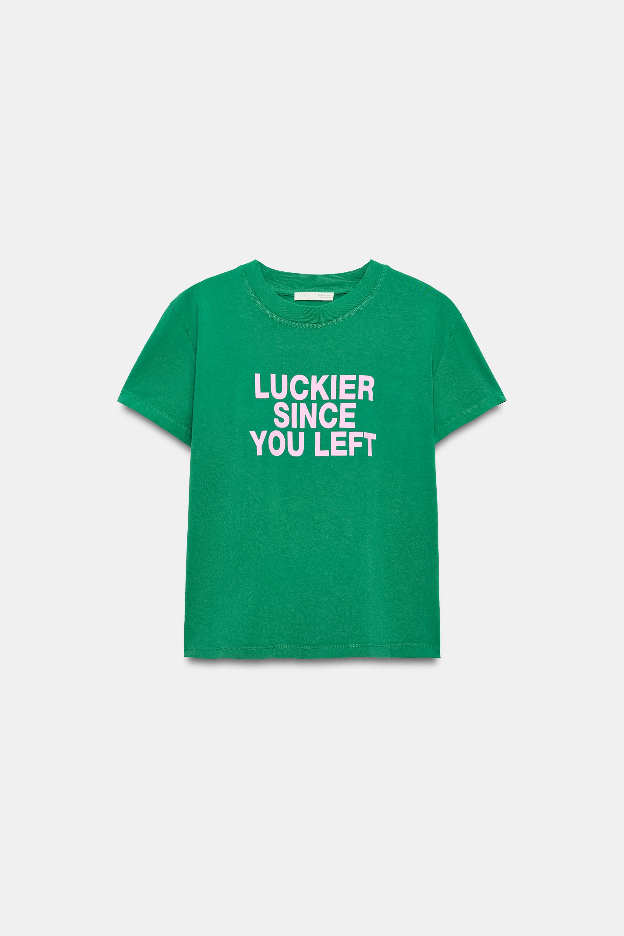 Zara YIKAMA EFEKTLİ YAZILI T-SHIRT görsel 5