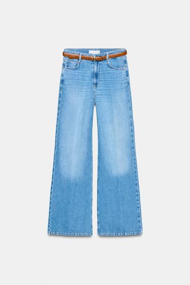 JEAN Z1975 WIDE LEG TAILLE HAUTE CEINTURE - Bleu moyen de Zara - Image 5