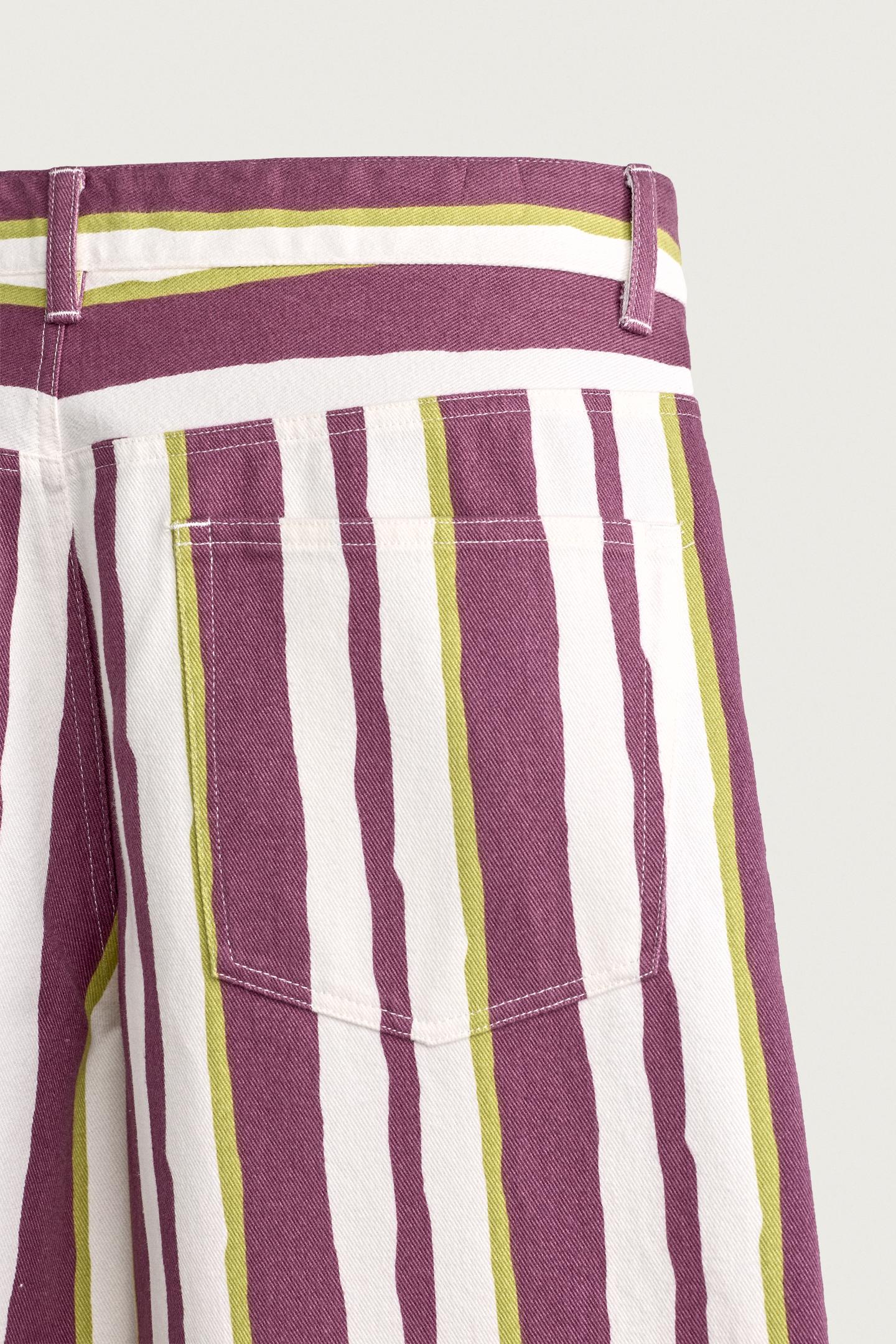 Мужские брюки Zara Striped Straight Fit, цвет: Фиолетовый — фото 9