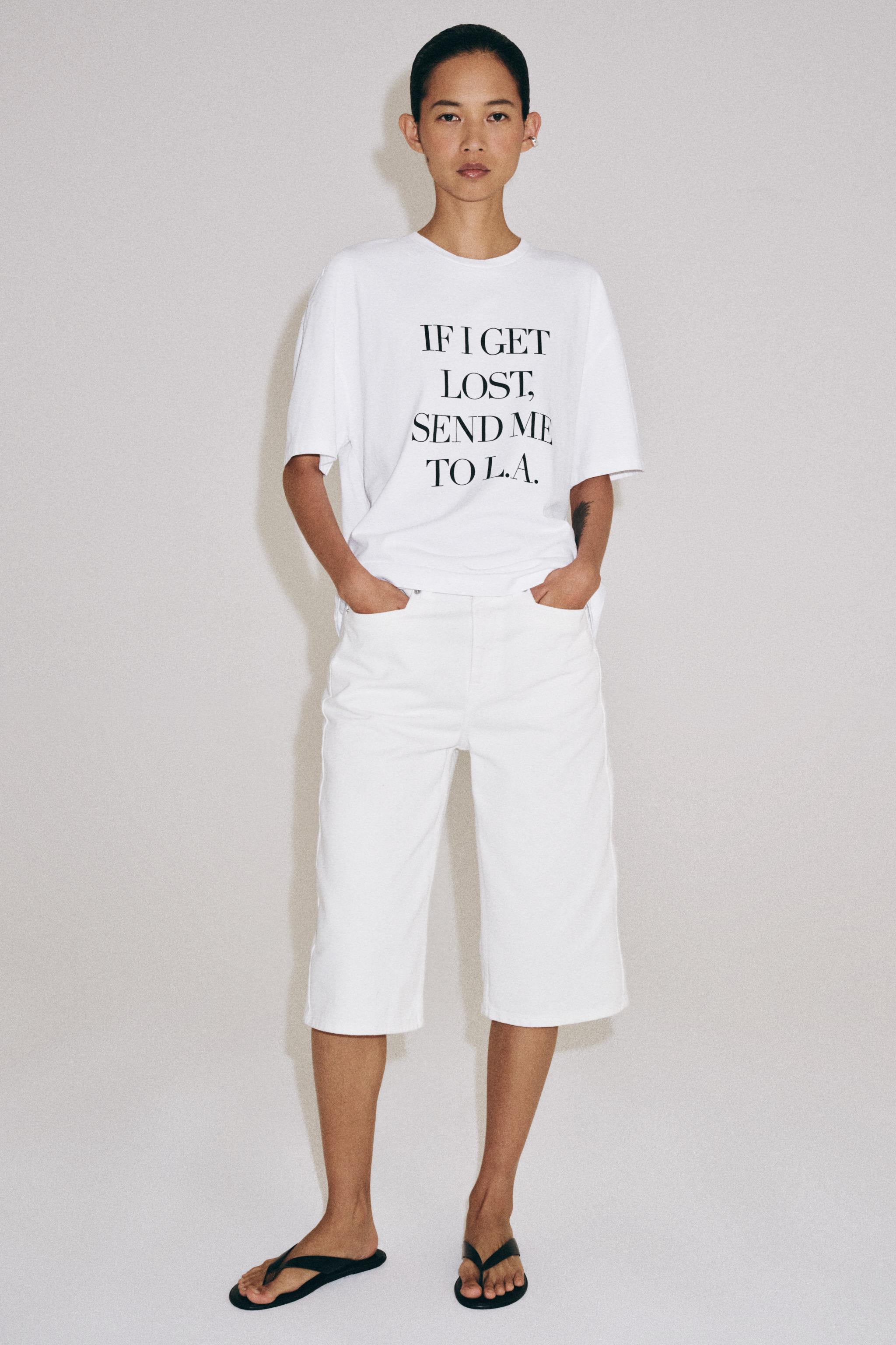 Zara SHORT SLEEVE TEXT T-SHIRT