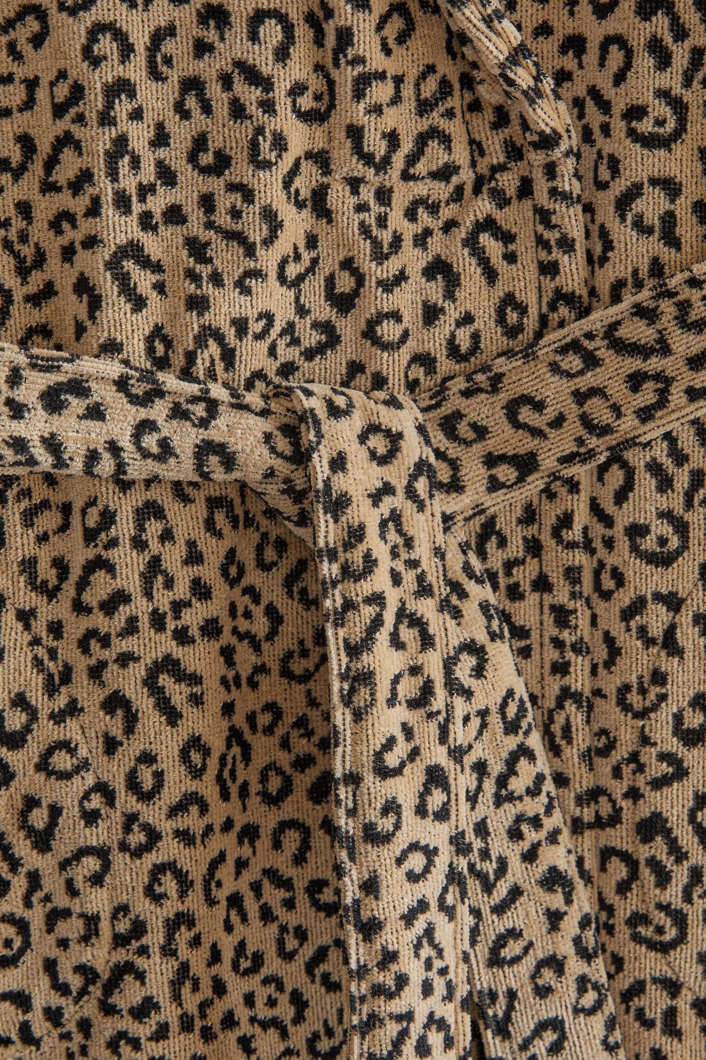 Халат Animal Velour — Zara, цвет: Леопардовый — фото 3