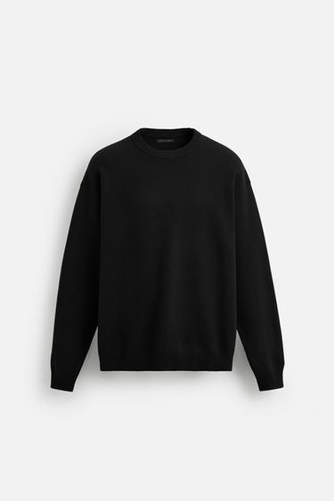 TEXTURED SOFT SWEATER - Black by Zara