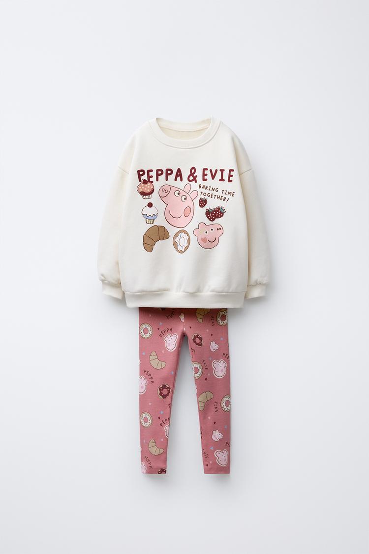 COMPLETO FELPA E LEGGINGS PEPPA PIG ™ Écru ZARA Italia Italy