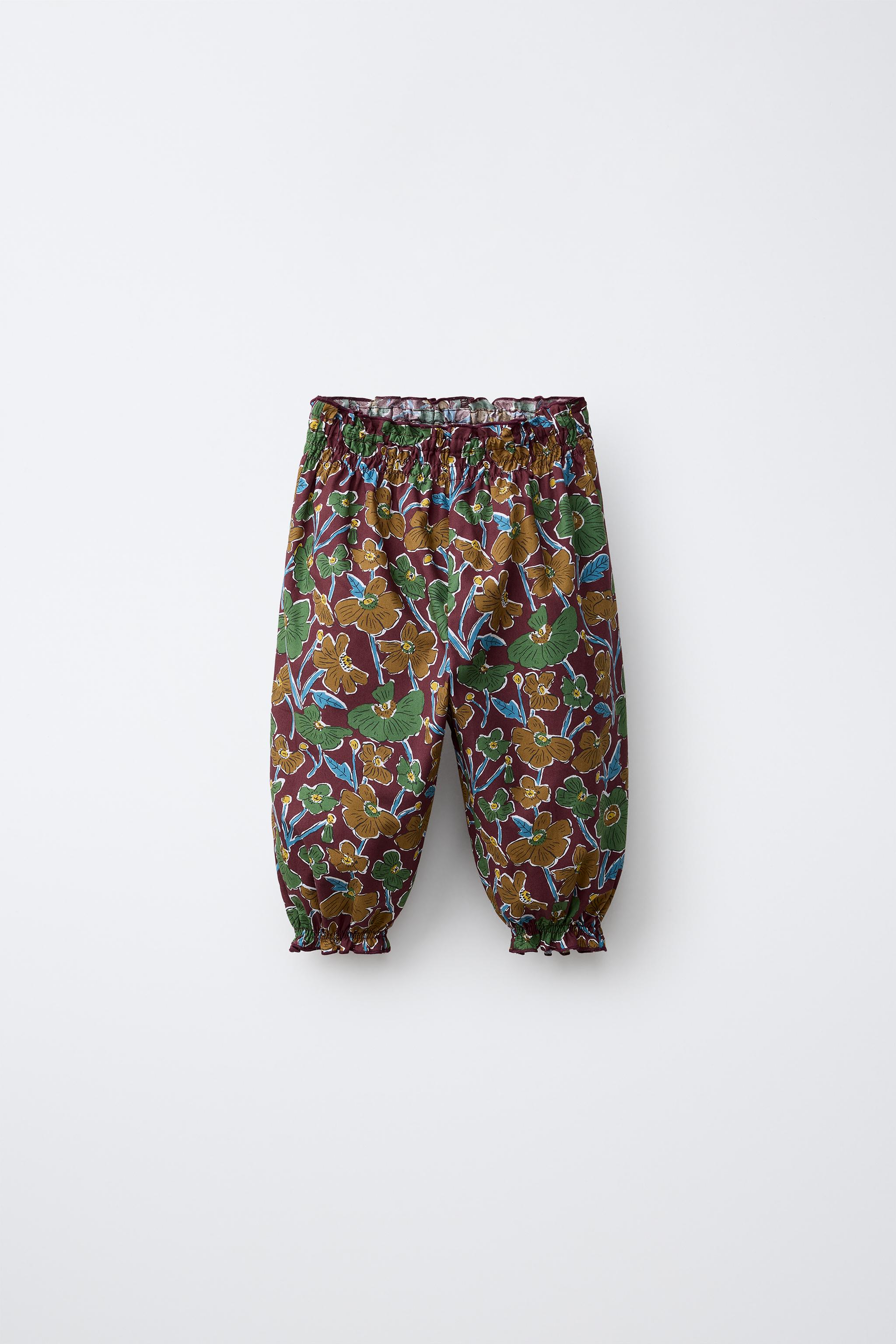 Детские брюки Zara FLORAL PRINT BAGGY PANTS MADE WITH LIBERTY FABRIC