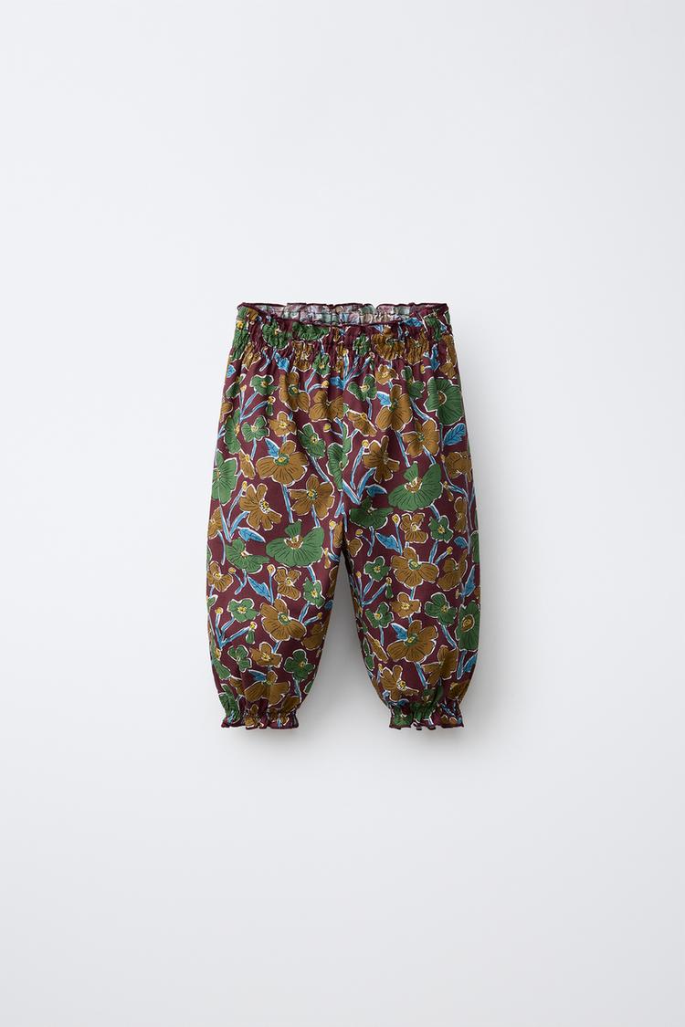 Pantalon baggy estampado flores made with liberty fabric