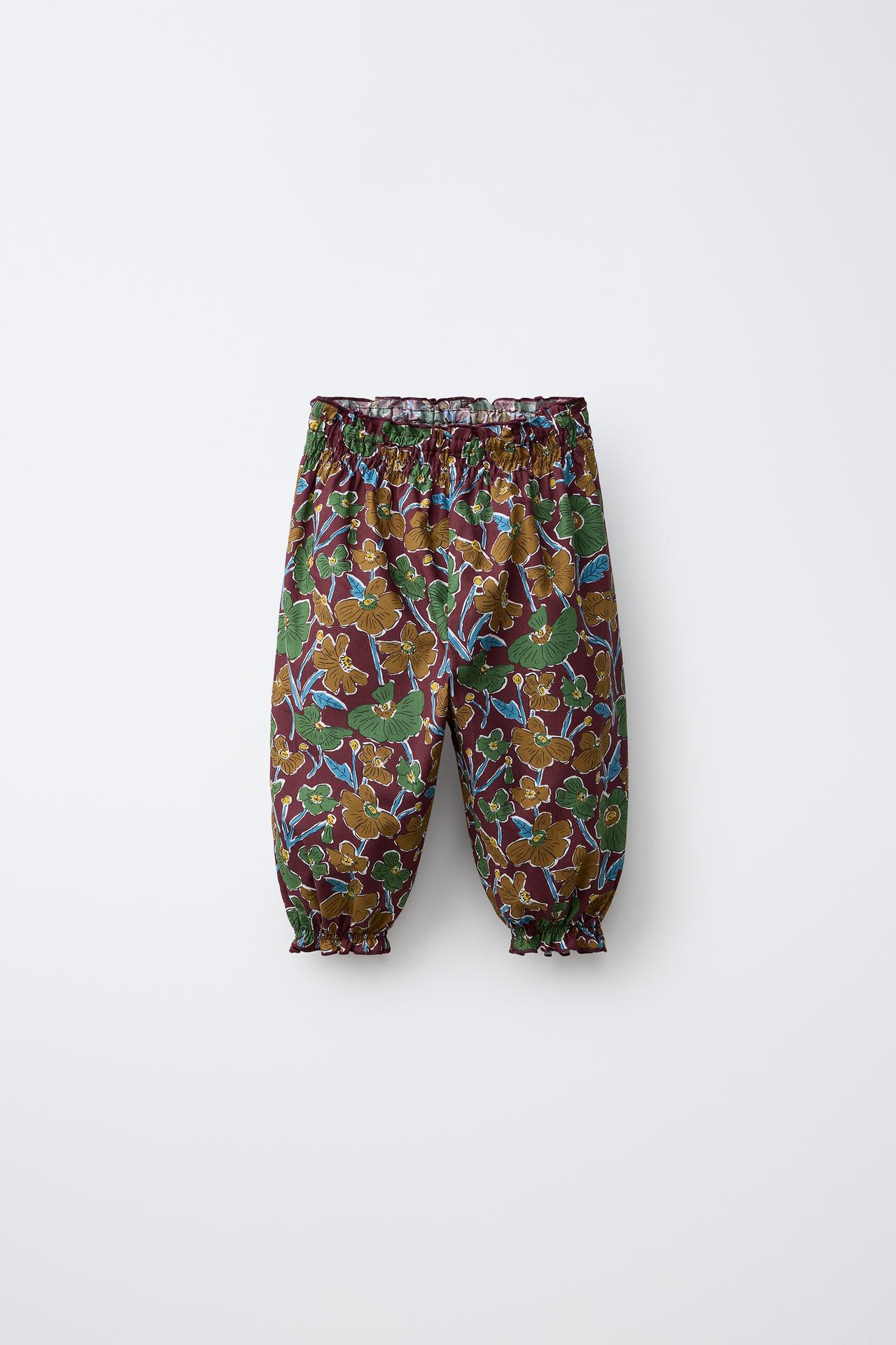 FLORAL PRINT BAGGY PANTS MADE WITH LIBERTY FABRIC — Multicolored