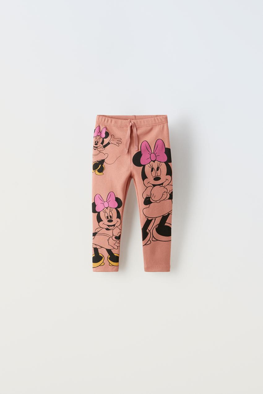 2-pack Printed Leggings - Light beige/Minnie Mouse - Kids