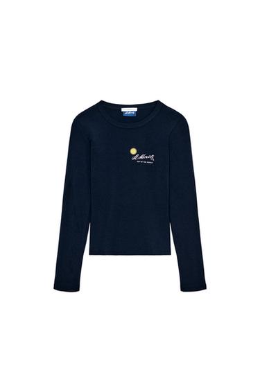 EMBROIDERED ST. MORITZ® T-SHIRT - Navy blue by Zara