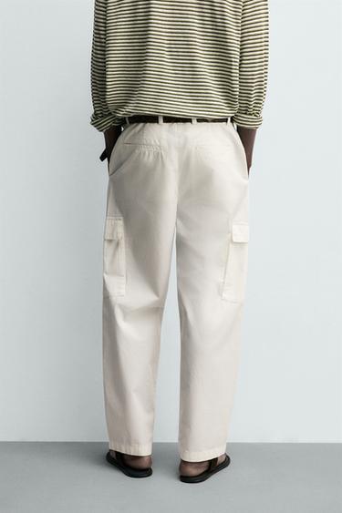 PANTALON CARGO REGULAR FIT - Blanc cassé de Zara - Image 2