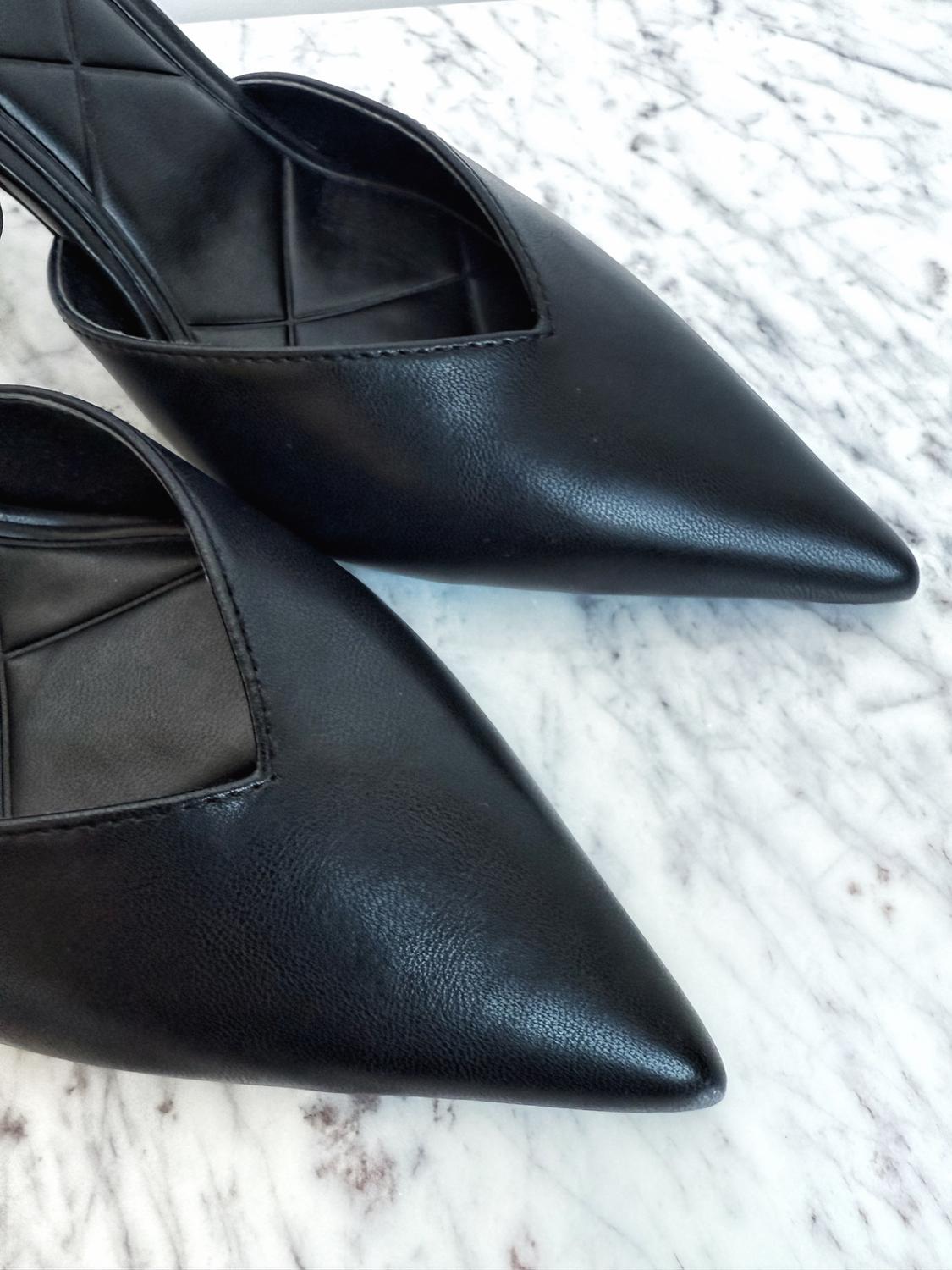 METALLIC HEELED SLINGBACK SHOES - Image 7