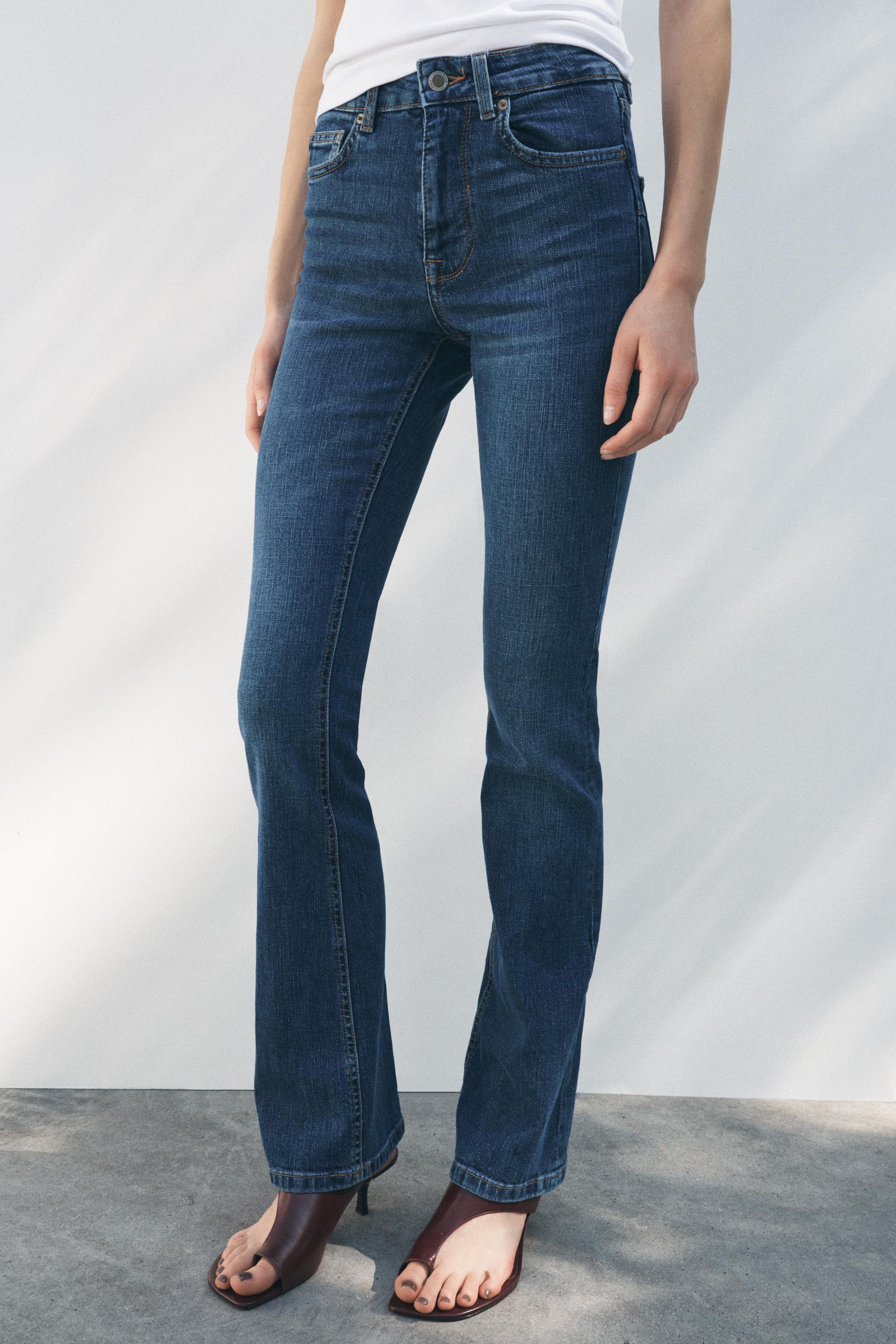 ZW COLLECTION BOOTCUT MID-WAIST CONTOUR JEANS Indigo ZARA