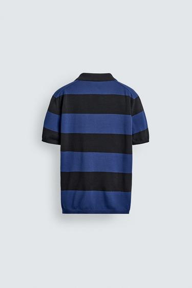 POLO EN MAILLE JACQUARD À RAYURES - rayures de Zara - Image 7