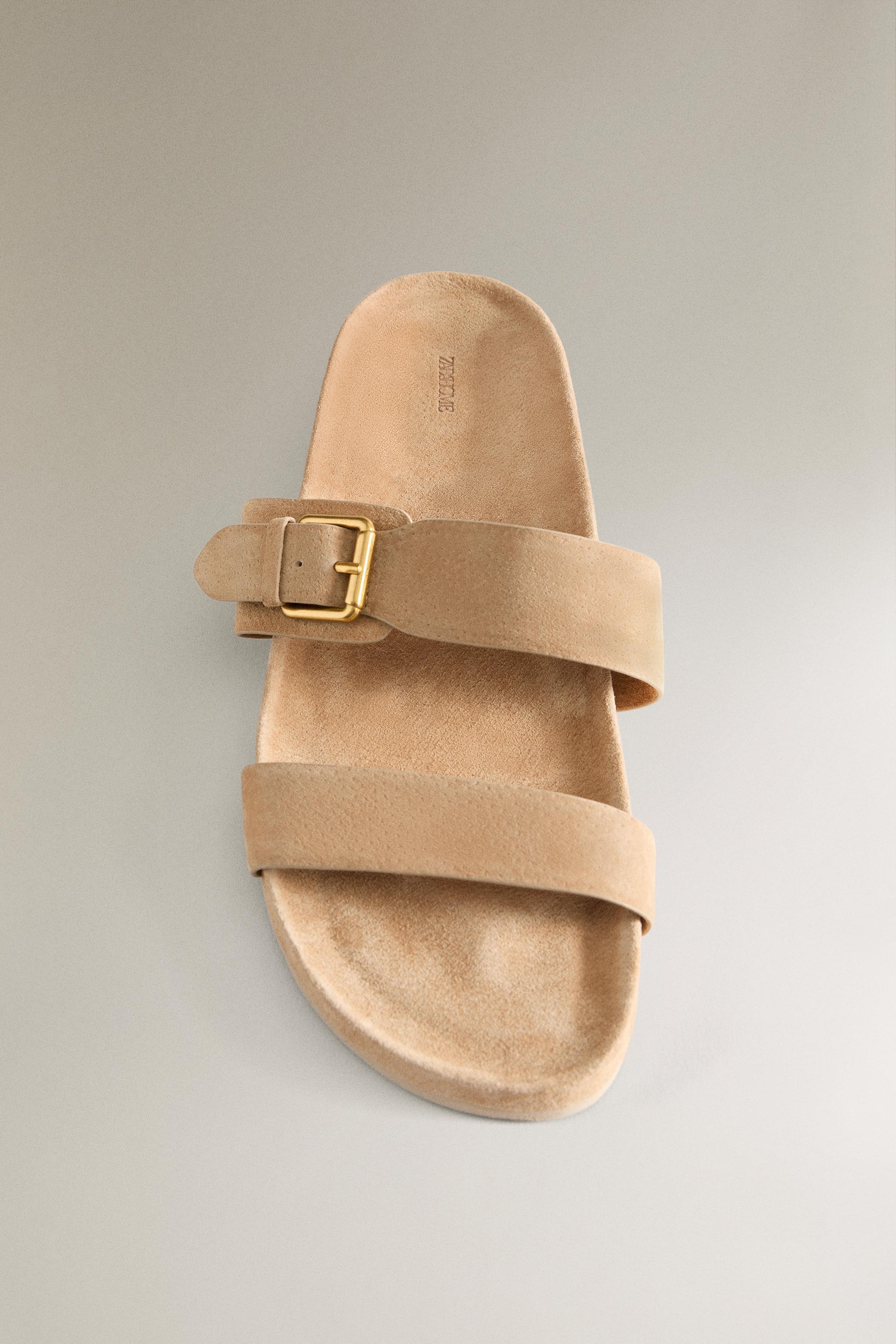 SANDALES CUIR BOUCLE