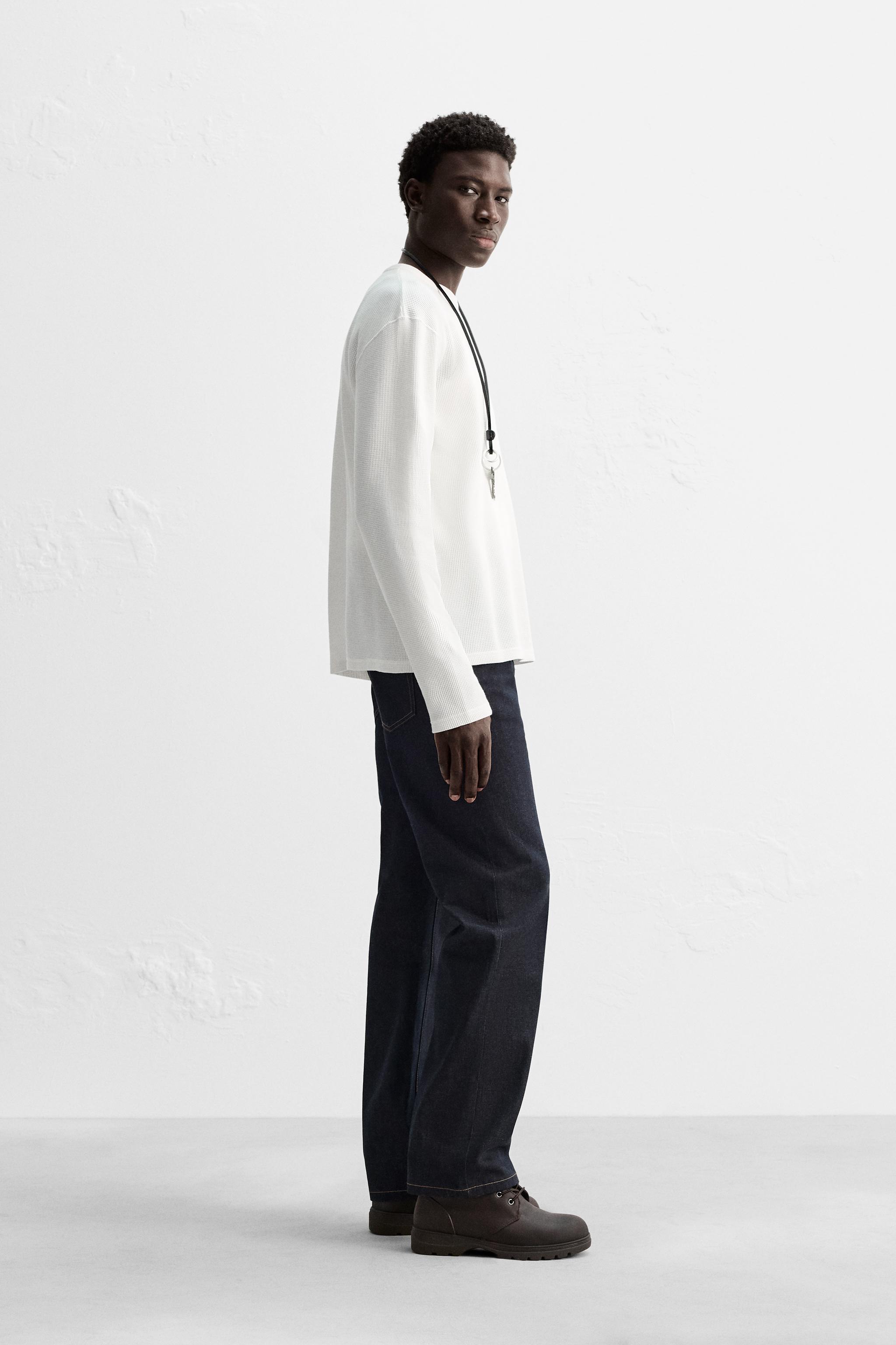 WAFFLE WEAVE T-SHIRT - Ecru | ZARA United States