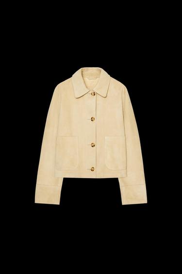 Zara ZW COLLECTION LIMITED EDITION 100% SUEDE JACKET - Butter - Image 0