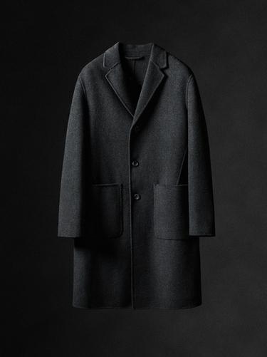 Zara Long double wool blend coat with lapel - 892