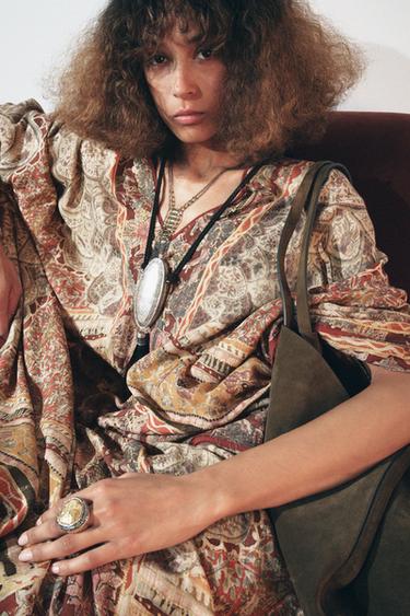 ZW COLLECTION PAISLEY KAFTAN DRESS - Printed by Zara - Image 6