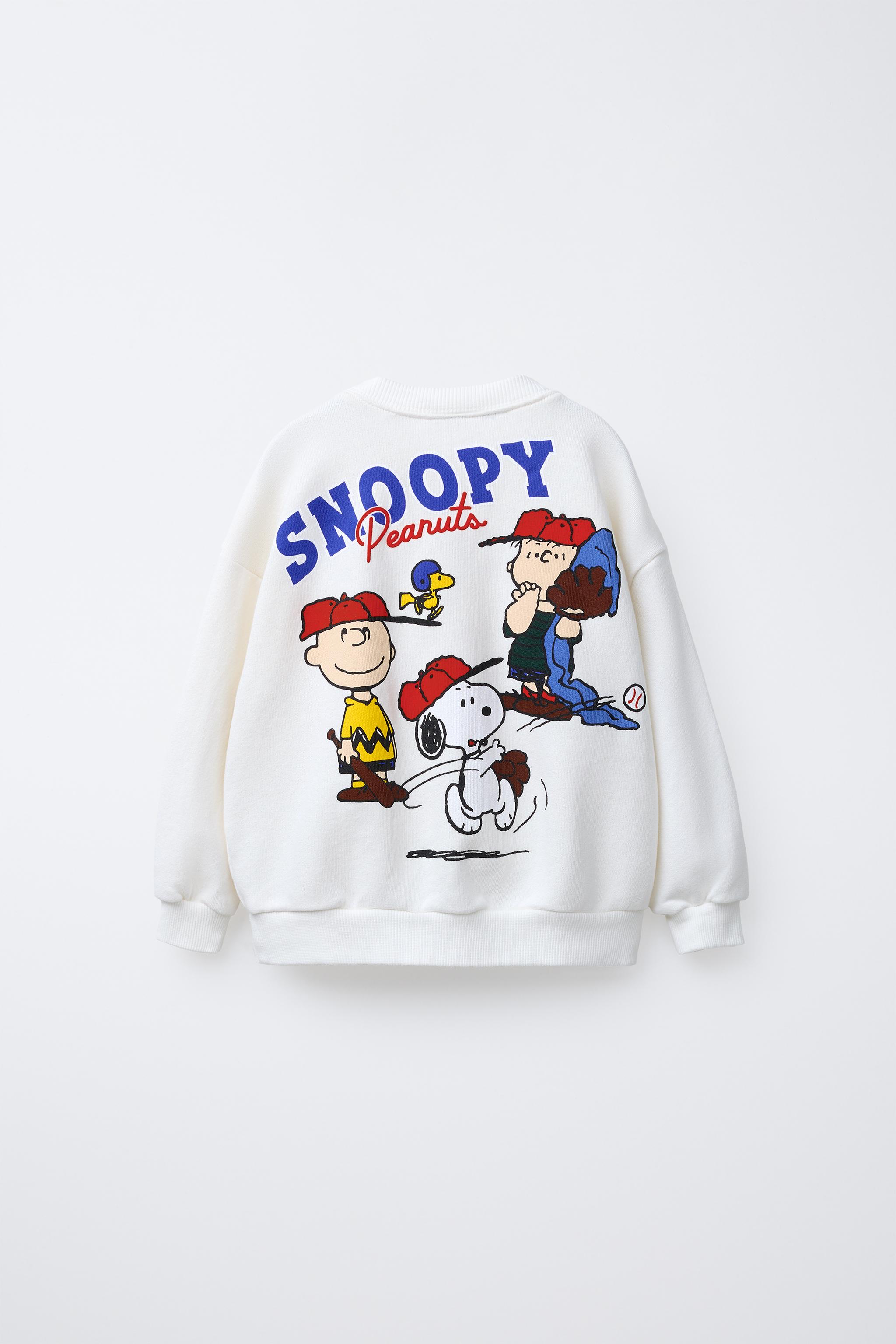 SNOOPY PEANUTS™ PATCH SWEATSHIRT Oyster-white ZARA UAE Dubai