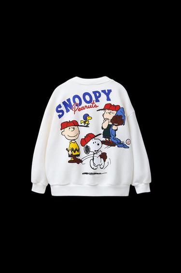 Zara SNOOPY PEANUTS™ PATCH SWEATSHIRT - Oyster-white