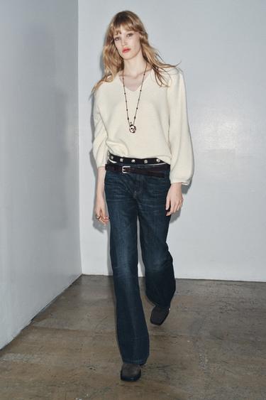 WOOL PUFF SLEEVE KNIT SWEATER - Ecru by Zara - Image 0