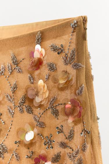 BEAD AND SEQUIN SHORTS - LIMITED EDITION - Golden by Zara - Image 4