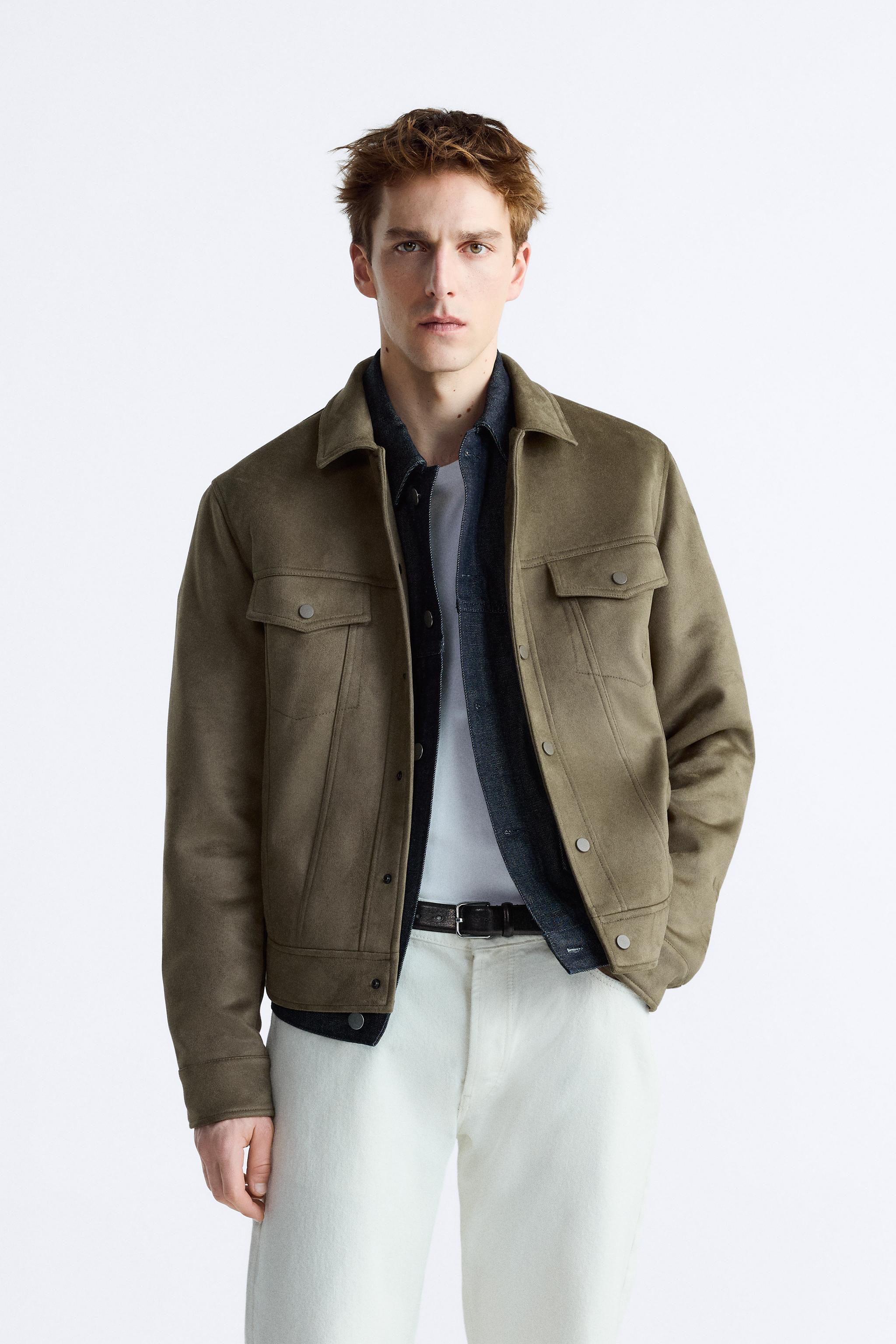 Zara faux suede deals jacket mens