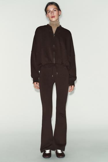 جاكيت بومبر INTERLOCK - بني الخاص بـ Zara