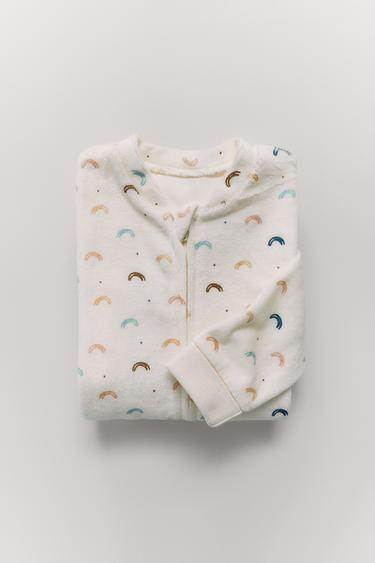 بيجامة قطعة واحدة مخملية بألوان قوس قزح - خَام الخاص بـ Zara