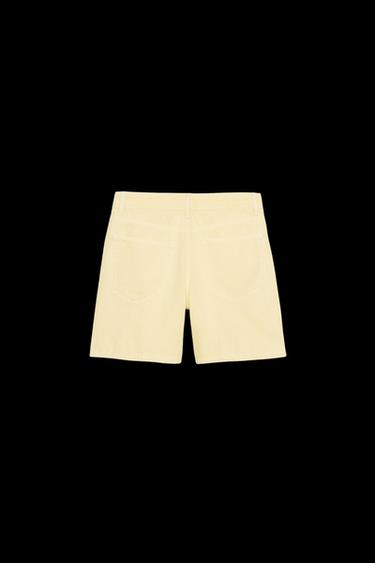 BERMUDA DENIM TRF TIRO MEDIO - Amarillo de Zara