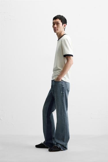 PATCHWORK FLARE FIT JEANS - Mid-blue by Zara - Image 3