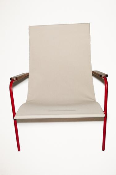 CHAISE STRUCTURE MÉTALLIQUE COULEUR - Écru / Rouge de Zara - Image 5