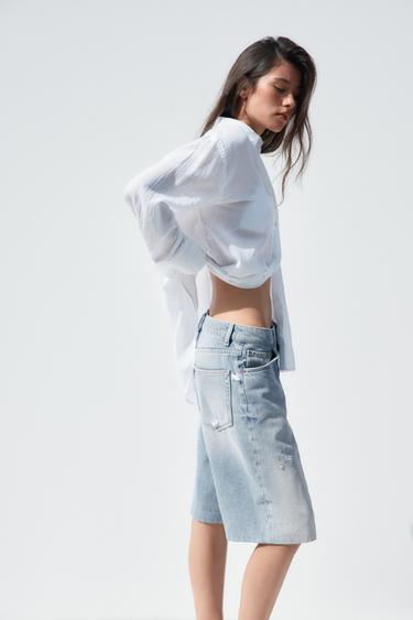 OVERSIZE GAUZE SHIRT - White by Zara - Image 1