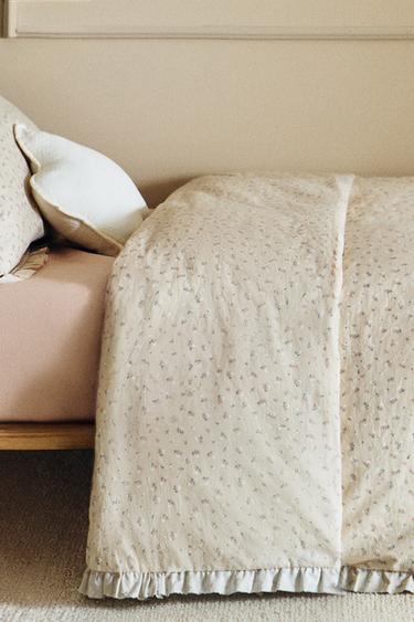 CHILDREN'S FLORAL PRINT RUFFLED DUVET COVER - Light pink by Zara - Image 5