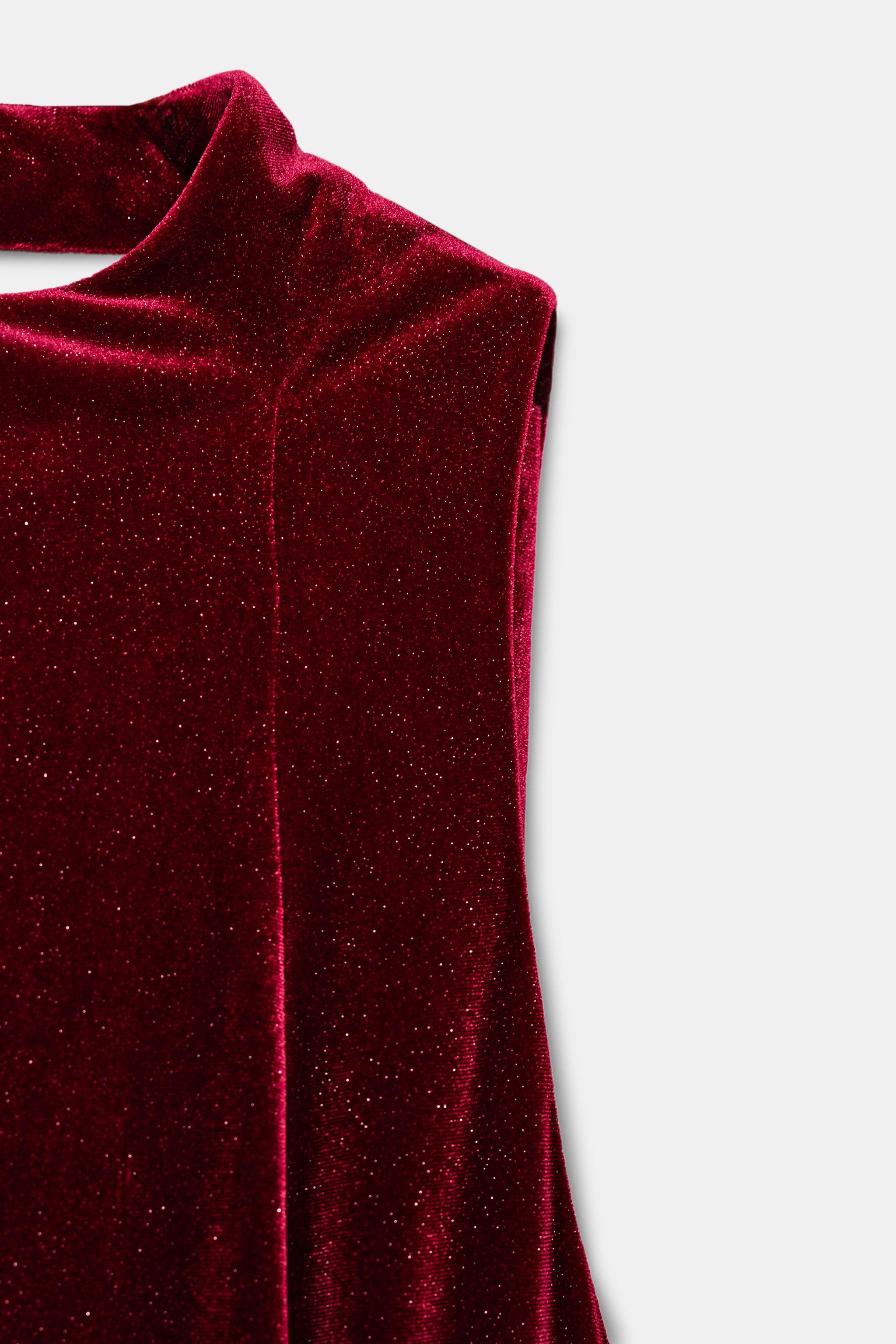 ROBE MI-LONGUE EN VELOURS