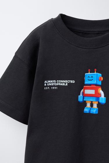 T-SHIRT IMPRIMÉ - Gris anthracite de Zara - Image 2