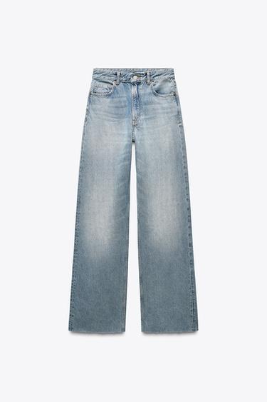 TRF КЕҢ БАЛАҚТЫ ЖОҒАРЫ БЕЛДІКТІ ДЖИНС - Ашық көк Zara компаниясынан