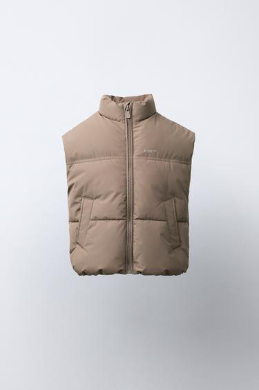 СТЬОБАНИЙ ЖИЛЕТ WATER-REPELLENT - Коричневий/сіро-коричневий Zara - Зображення 0