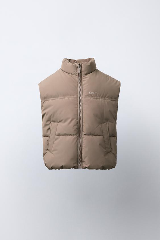 СТЬОБАНИЙ ЖИЛЕТ WATER-REPELLENT - Коричневий/сіро-коричневий Zara - Зображення 0